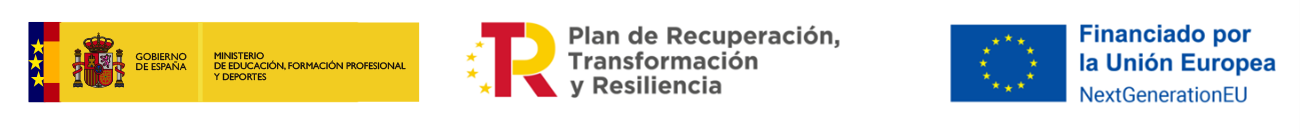 Ministerio de Educación, Formación Profesional y Deportes; Plan de Recuperación, Transformación y Resiliencia; Alianza por la Formación Profesional; Financiado por la Unión Europea - NextGenerationEU
